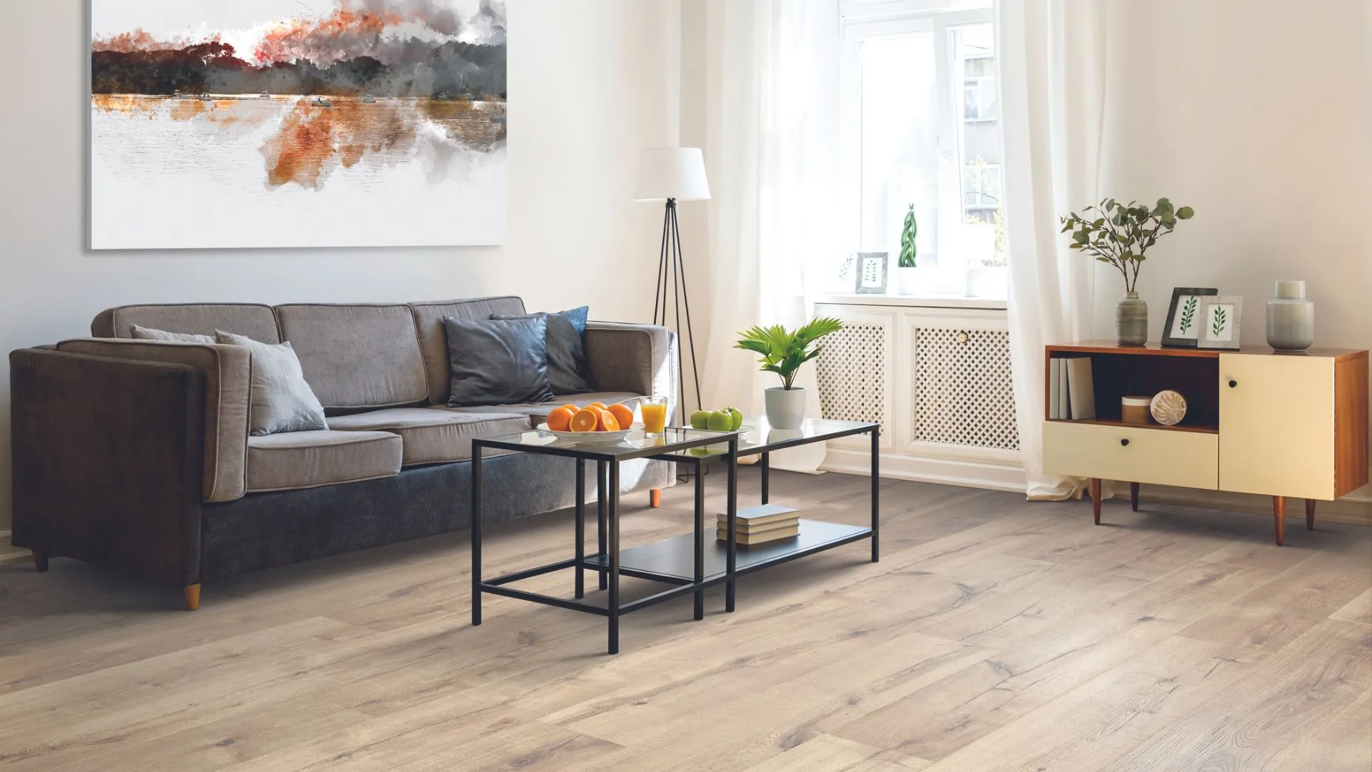 Luxury Vinyl Flooring in living room